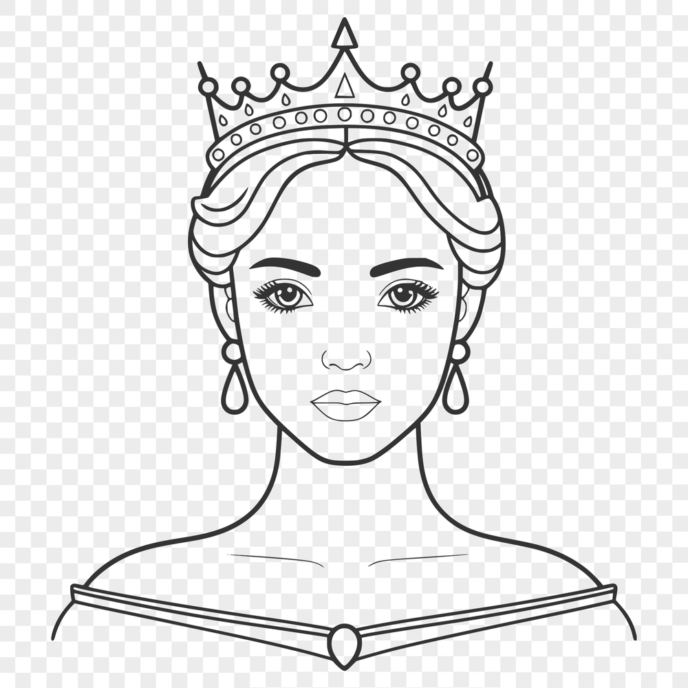 Princess Character Design A digitally created illustration of a female princess character.