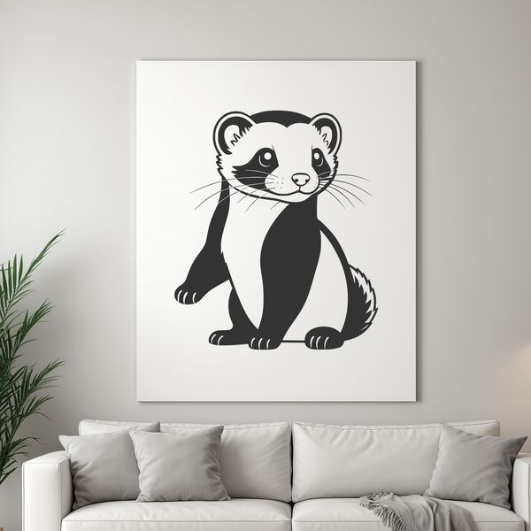 An SVG image of a ferret, suitable for crafting and design projects.