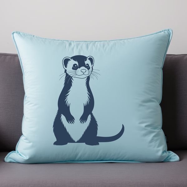 Cute Ferret Illustration Free Download SVG illustration of a ferret in silhouette form