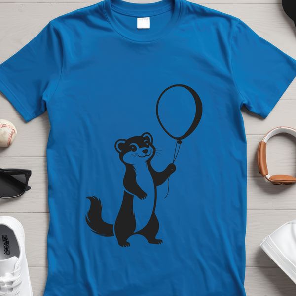 Silhouette Ferret Illustration A cartoon-style illustration of a ferret in silhouette form.