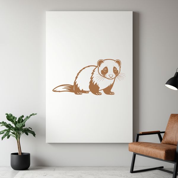 Free Ferret SVG Cut File A simple illustration of a ferret in a vector format.