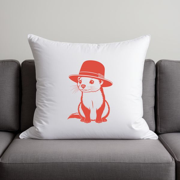 Ferret Silhouette for Pet Lovers A small mammal with a distinctive appearance, suitable for pet owners or animal enthusiasts.