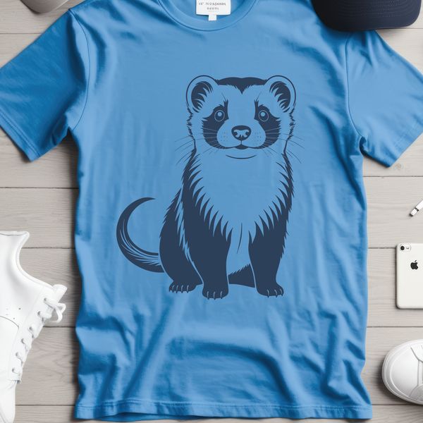 Ferret Silhouette SVG File A free SVG file featuring a detailed silhouette of a ferret.