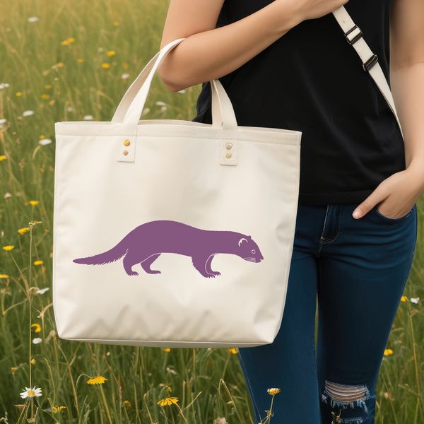 Cute Ferret Silhouette A high-quality SVG illustration of a ferret in vector format.