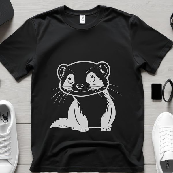 Ferret Outline Illustration A high-quality vector illustration of a ferret in simple outline form.