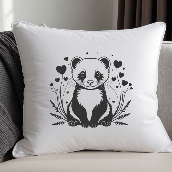 Illustrative vector art of a Ferret animal, suitable for commercial and personal use, with clean lines and simple design.