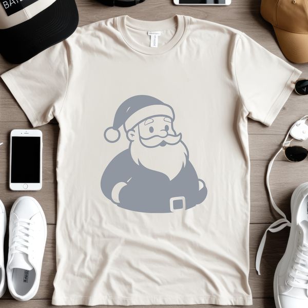 SVG illustration of Father Christmas with beard and hat, suitable for commercial use.