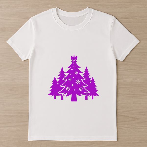 A simple illustration of a Christmas tree with ornaments and lights, suitable for various uses.