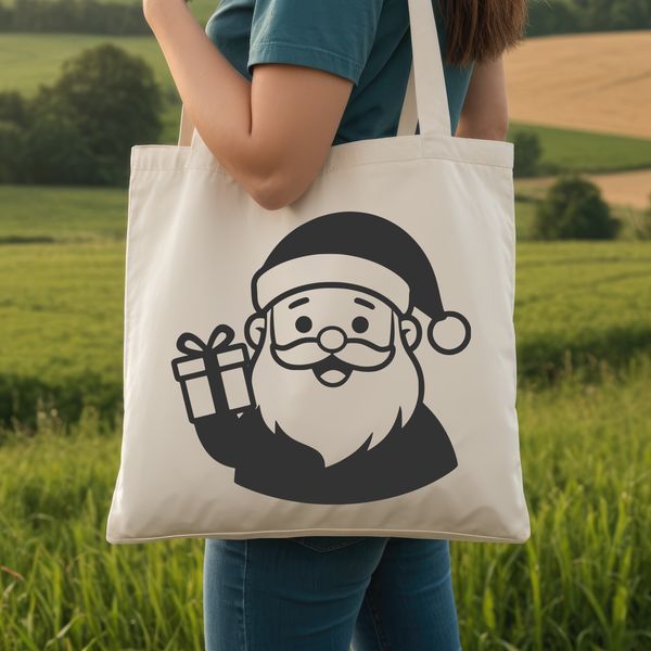 Vector illustration of a cheerful Santa Claus in a festive holiday setting.