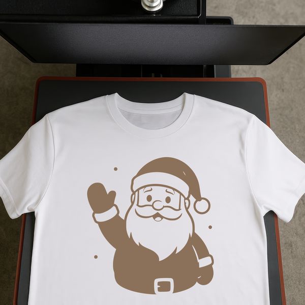 A vector illustration of Santa Claus in silhouette, ideal for cutting machines or laser engraving.