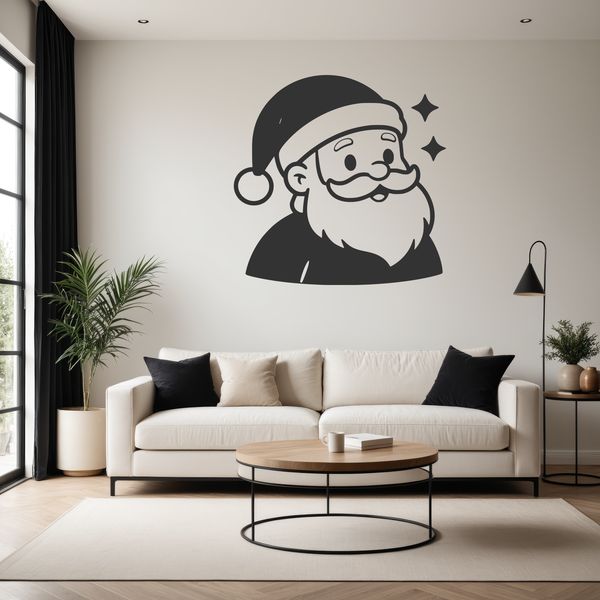 A digital illustration of Santa Claus in traditional red coat and hat, suitable for commercial or personal use.