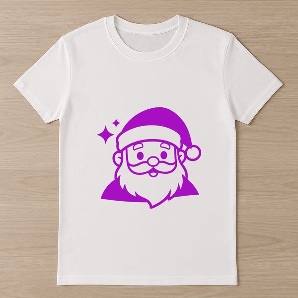 A digital illustration of Father Christmas in silhouette form for commercial or personal use.