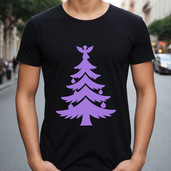 Decorative digital drawing of a festive Xmas tree silhouette in SVG format.