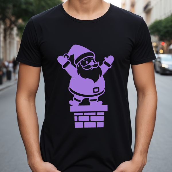 A simple vector graphic of Santa Claus with a festive holiday theme.