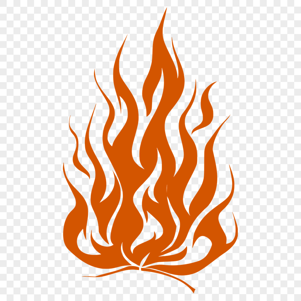 Unique Fire Vector Illustration