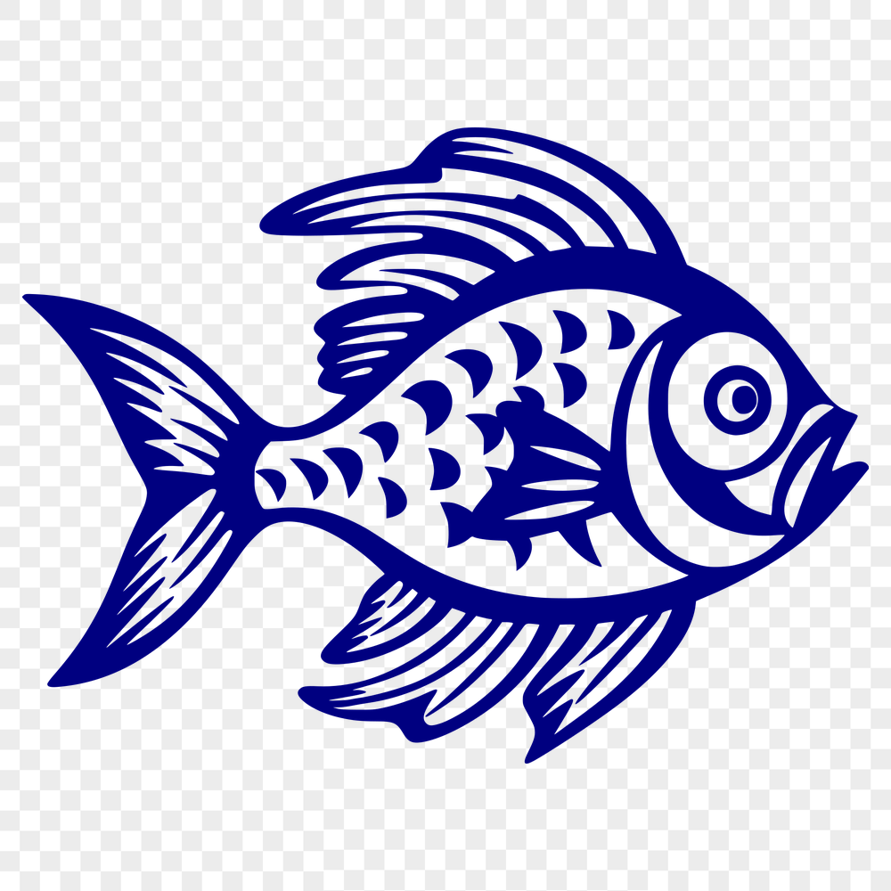 Unique Fish Vector Drawing