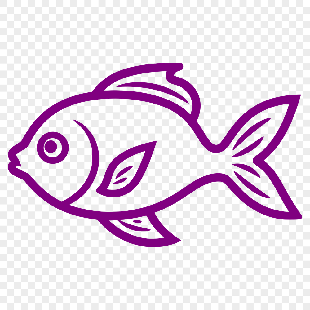 Cute Fish SVG, PNG, PDF And DXF Files