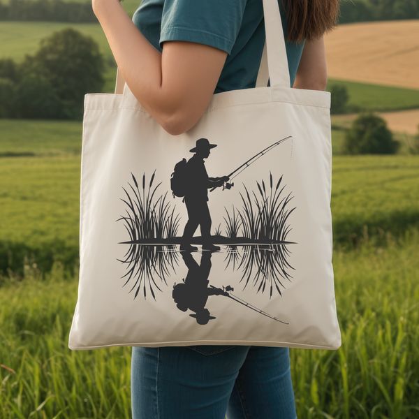 Fisherman silhouette SVG for DIY projects and web design templates