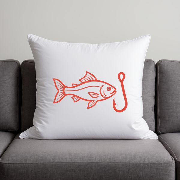 SVG fish hook vector art for commercial use in web design