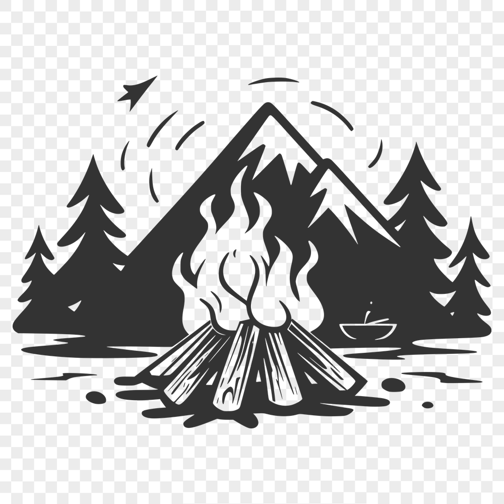 Beautiful Fire Printable Image In DXF For Free Download