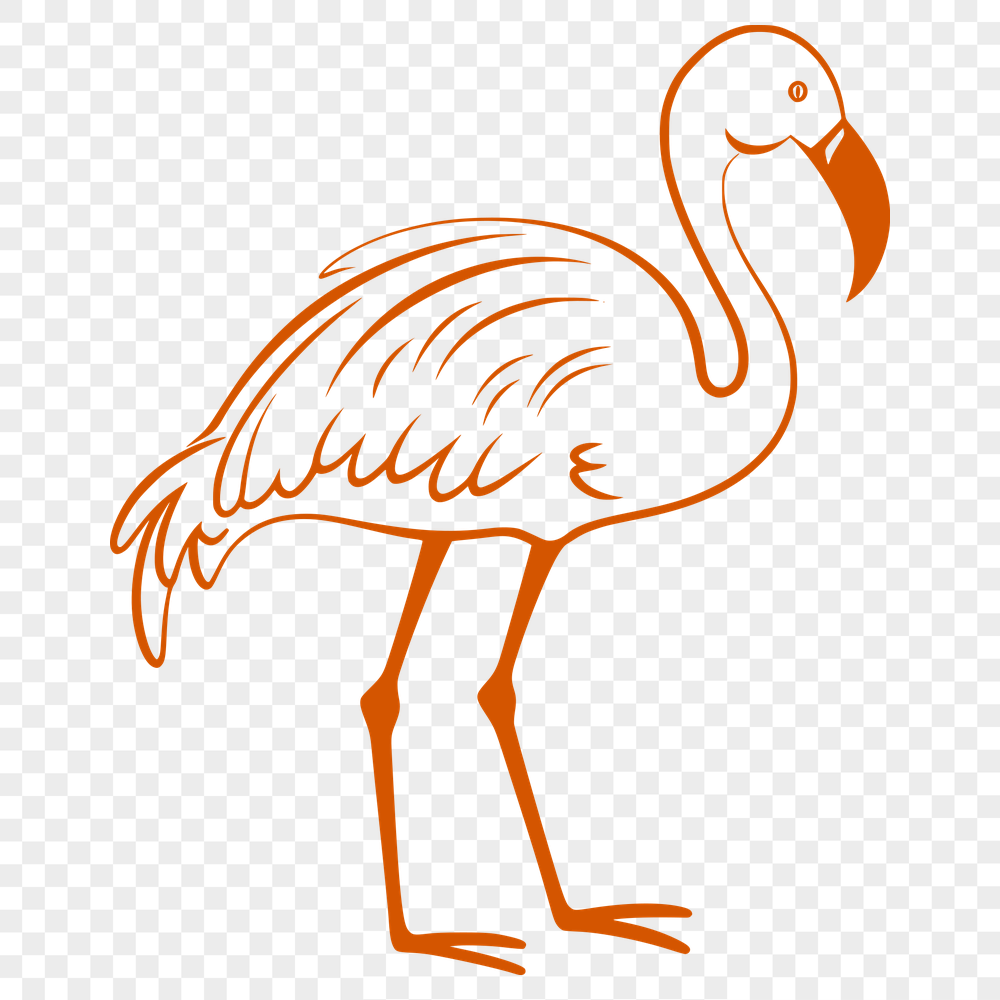 Unique Flamingo Drawing