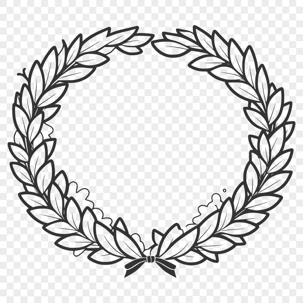 Beautiful SVG Wreath Design Vector Art A digital illustration of a decorative wreath, available for personal or commercial use as a scalable SVG file.