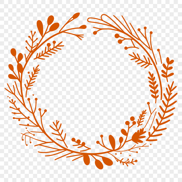 An intricately detailed SVG wreath illustration suitable for commercial or personal use.