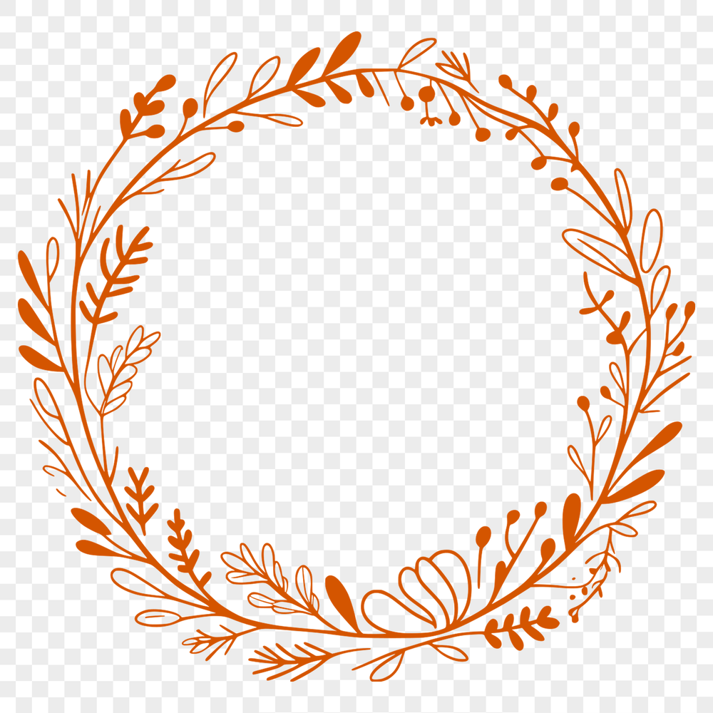 Elegant Floral Garland Design A floral design created as a vector wreath.