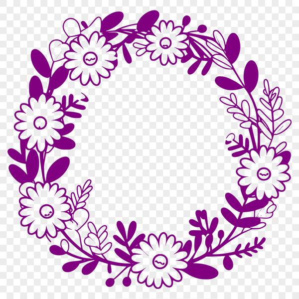 Floral Wreath Clip Art Vector A floral wreath design created as an SVG file.