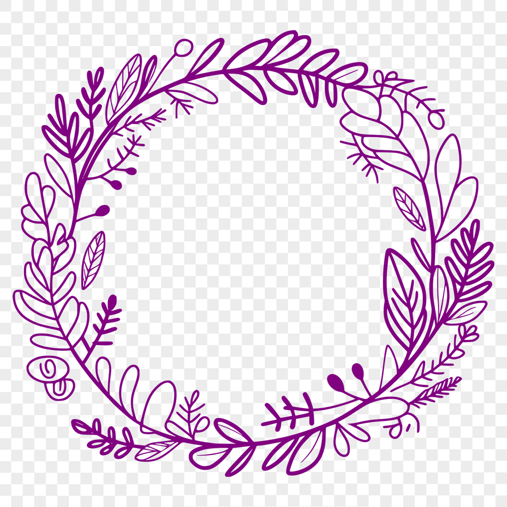 Floral Wreath Vector Template A floral wreath designed as a vector art template.