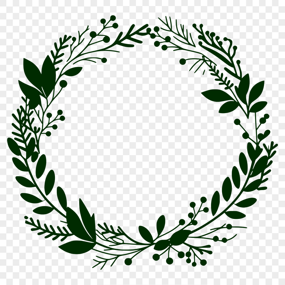 Decorative SVG Wreath Vector Art A decorative floral wreath designed as vector art.