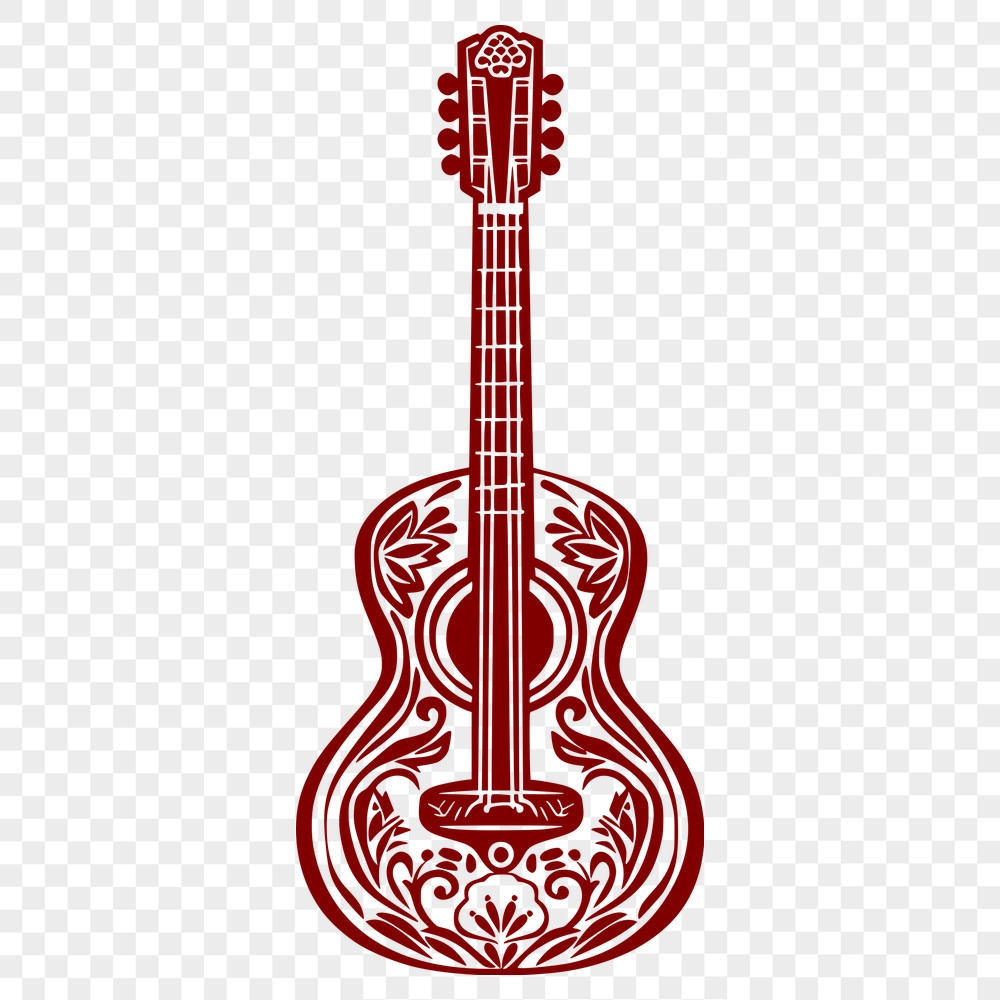 Creative Guitar SVG, PNG, PDF And DXF Files