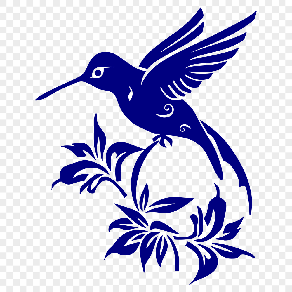 Floral Bird In SVG & PNG