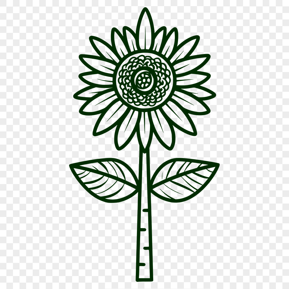 Sunflower In DXF Format