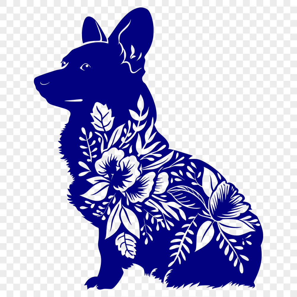 Creative Sitting Dog - PNG