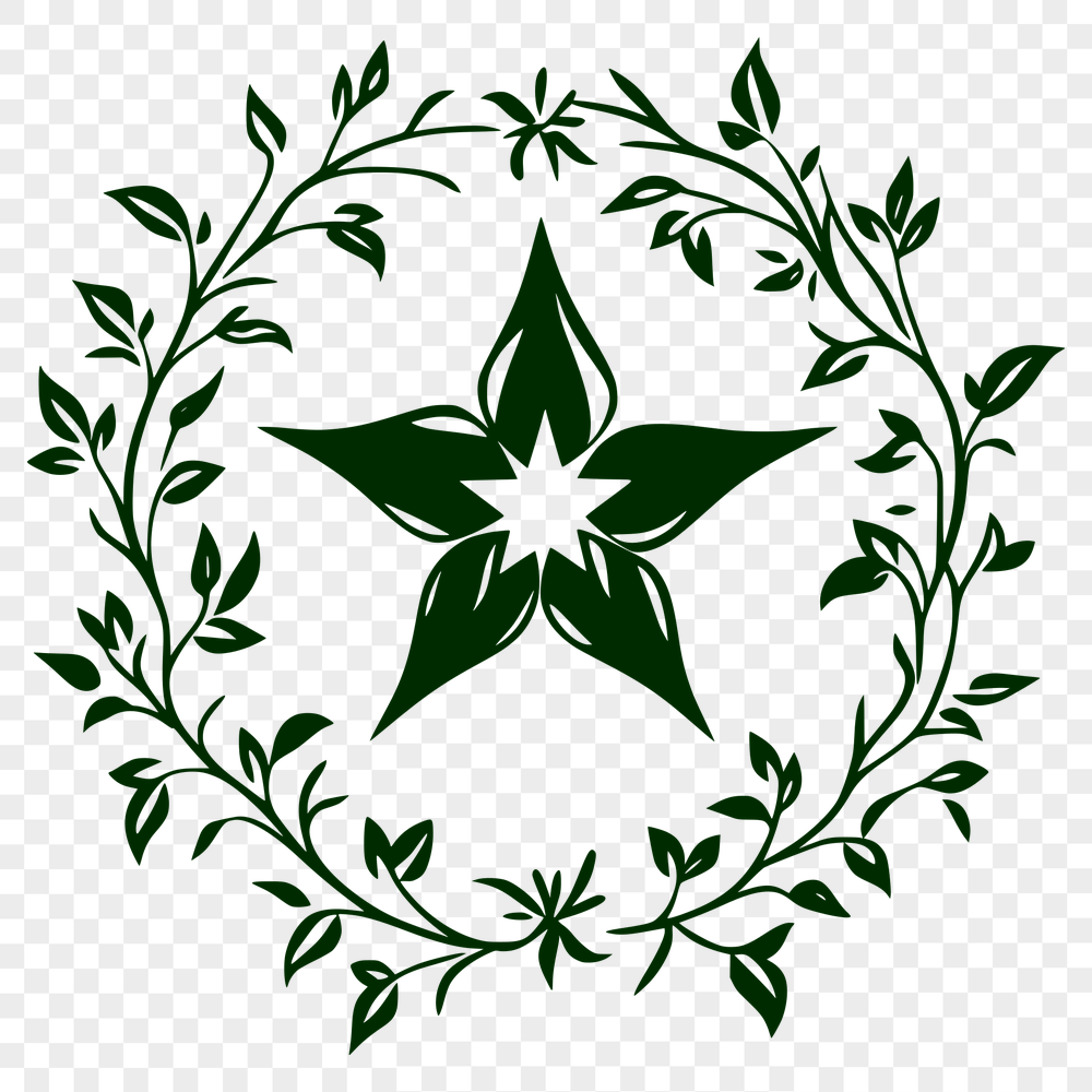 Floral Star In SVG For Free Download