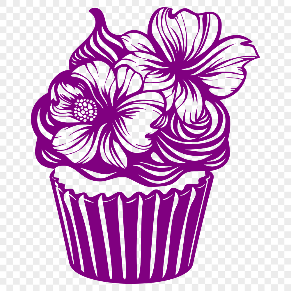 Free Artistic Cupcake Illustration