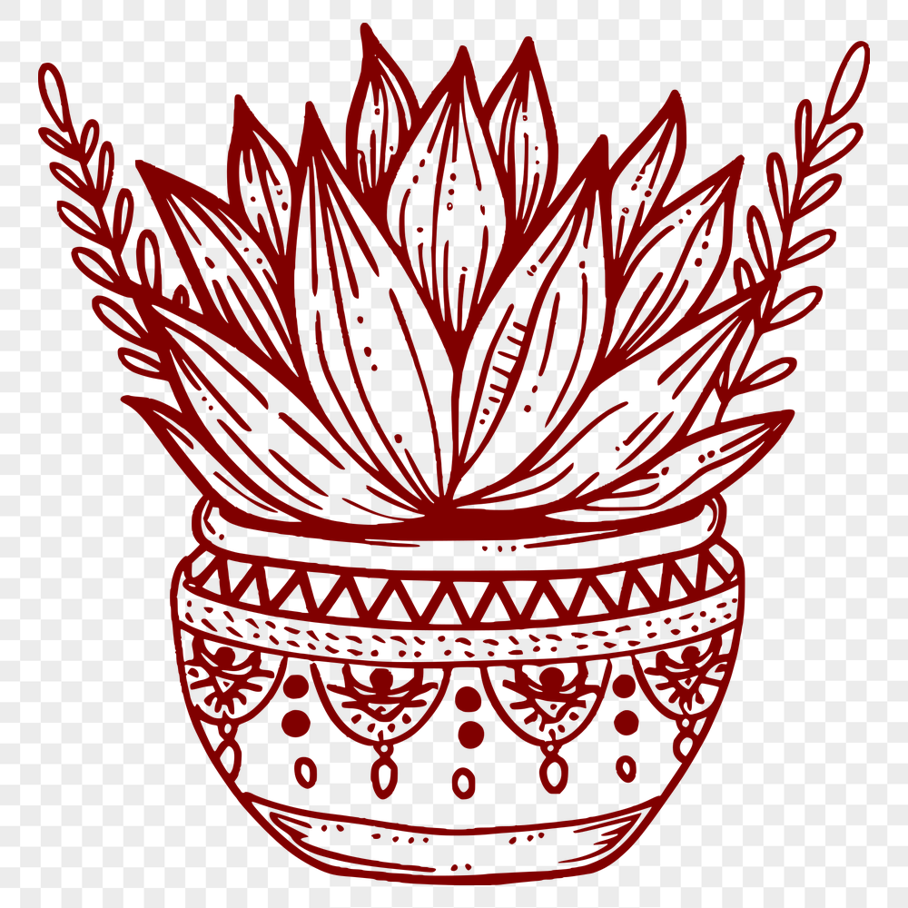 Creative Plant In SVG & DXF