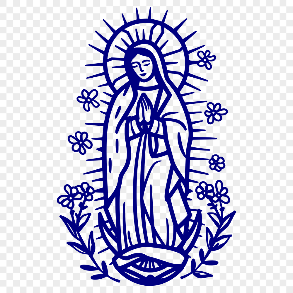 Creative Our Lady Of Guadalupe  Vector Drawing