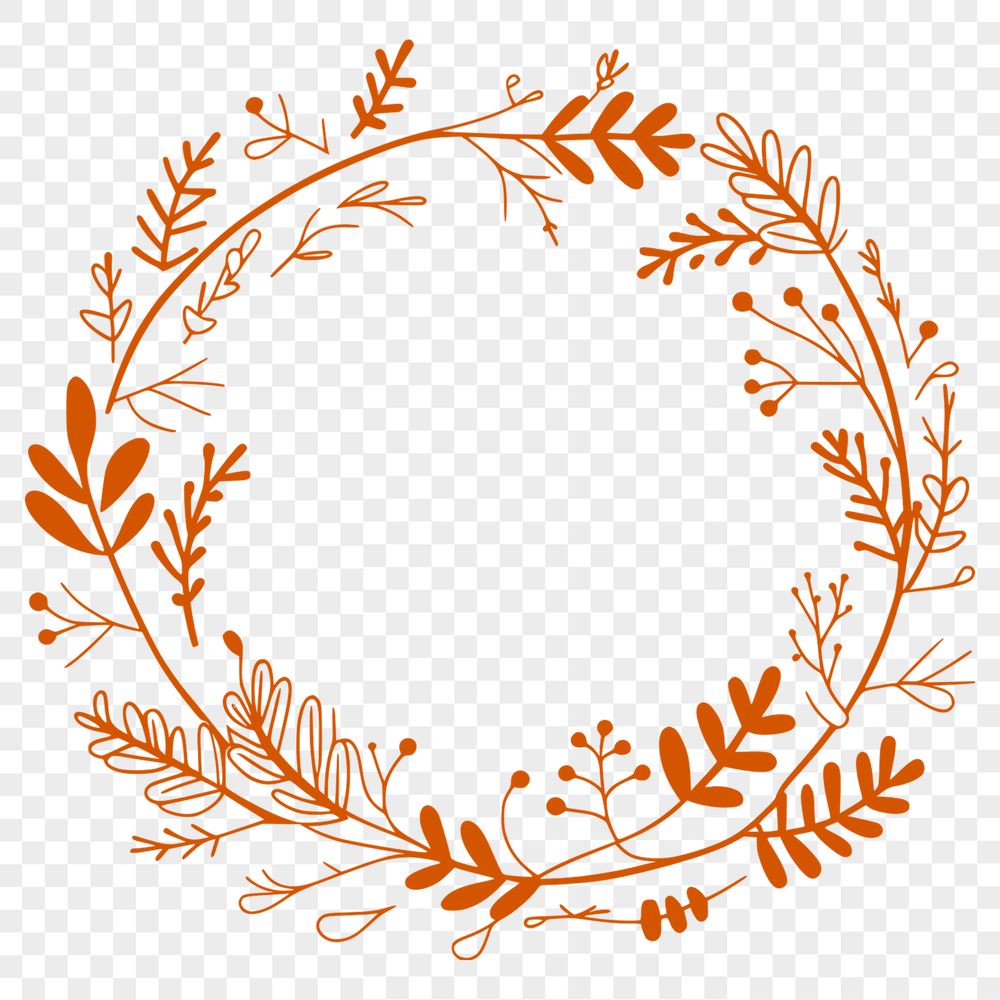 Vibrant Floral Garland A floral wreath design created with vector art.