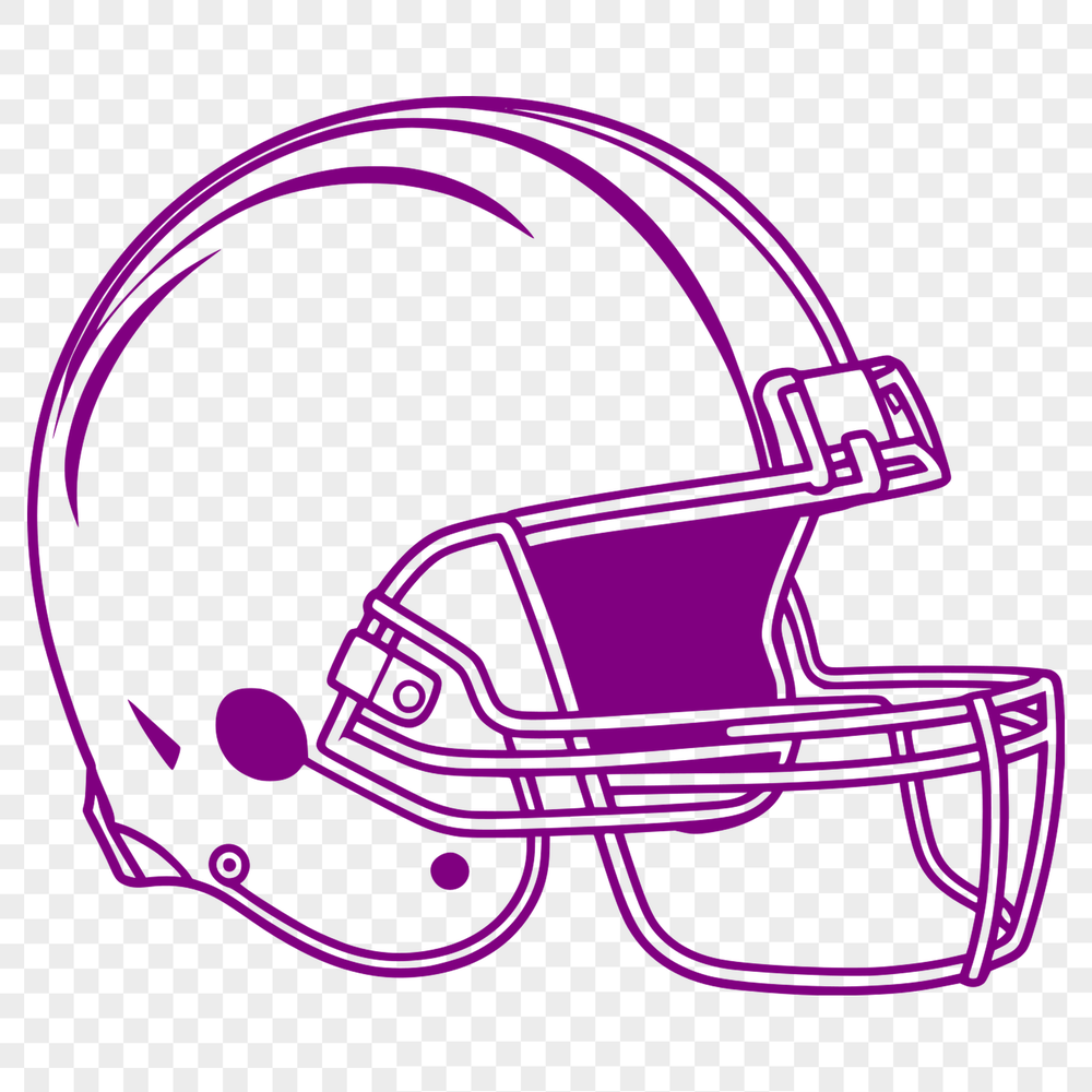 Football Helmet Vector Illustration A vector illustration of a football helmet with the classic design of an American football.