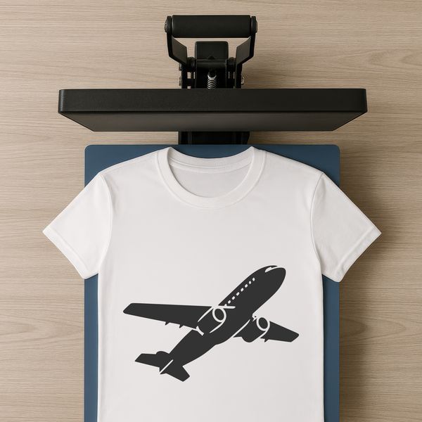 Illustration of a commercial airplane in vector format for digital use