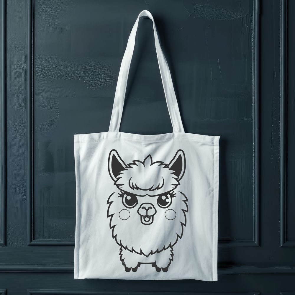 Cute Alpaca Illustration in Vector Format Illustration of a single alpaca in vector format, suitable for cutting machine designs.