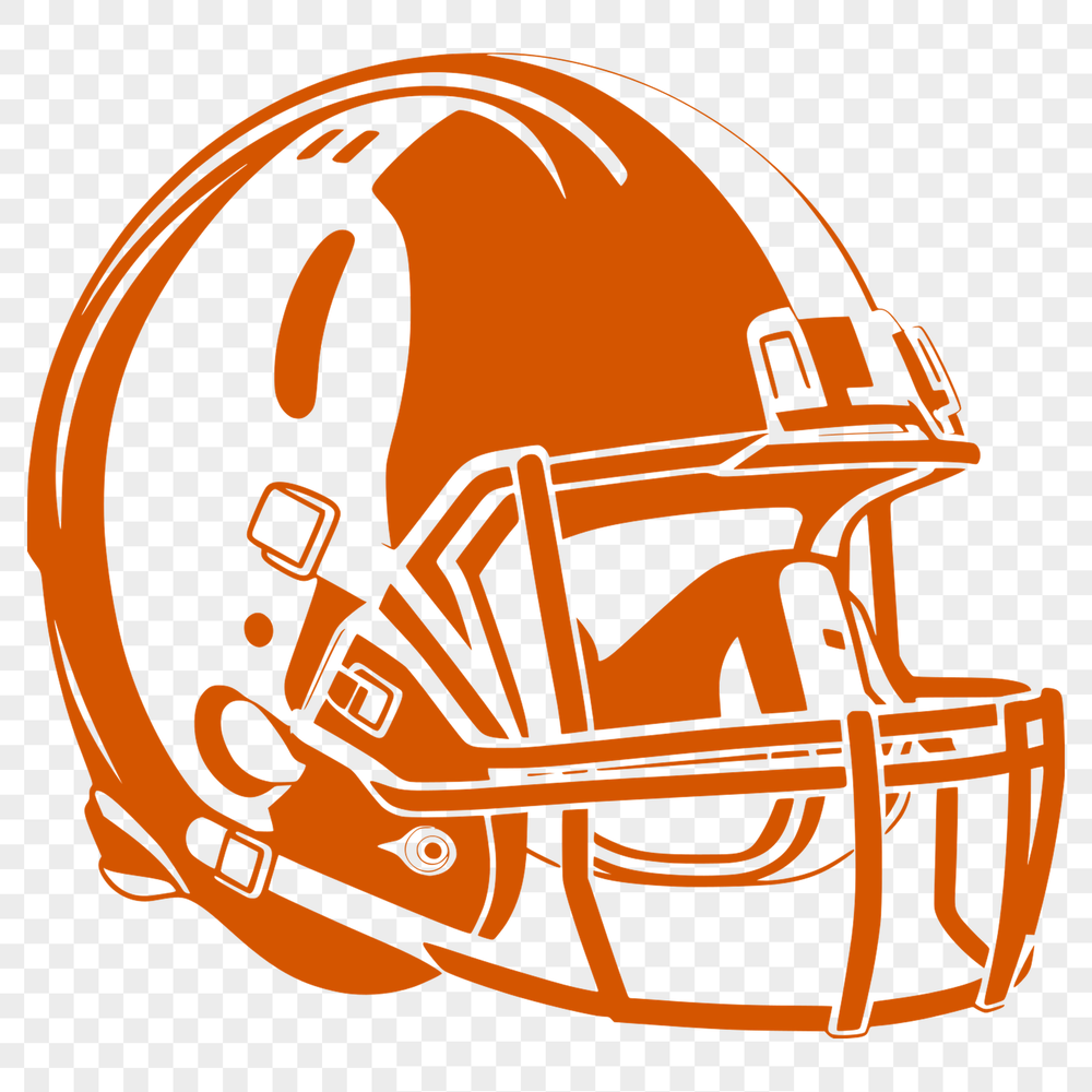 Sporty Icon An illustration of an American football featuring a helmet and laces.