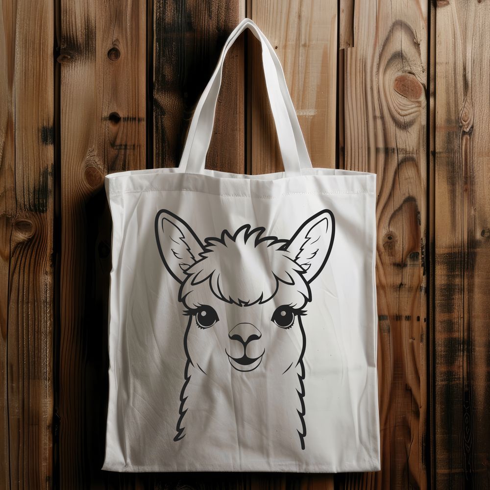 Beautiful Alpaca Design Vector Art A high-quality digital illustration of a South American camelid animal with soft fur and long neck.