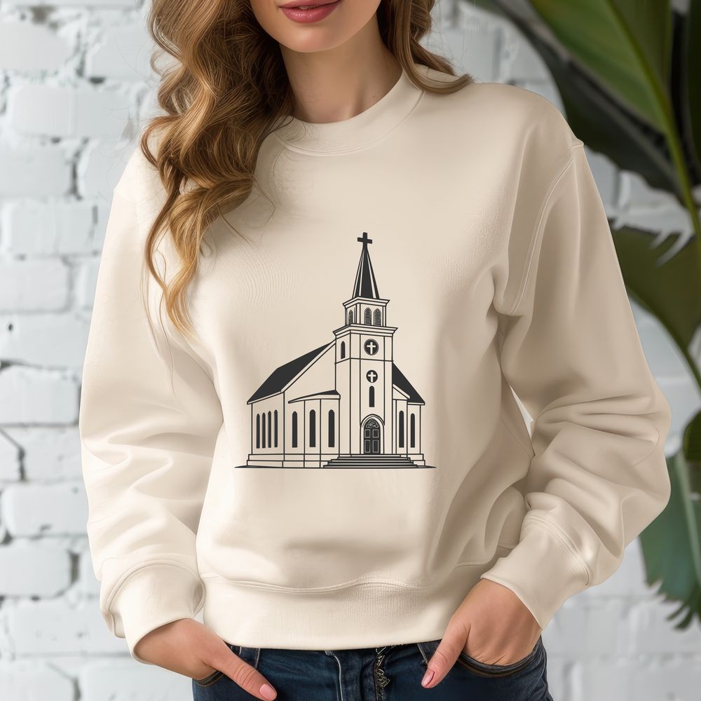 Vector Graphic of a Baptist Church Building Simple vector illustration of a Baptist church building.