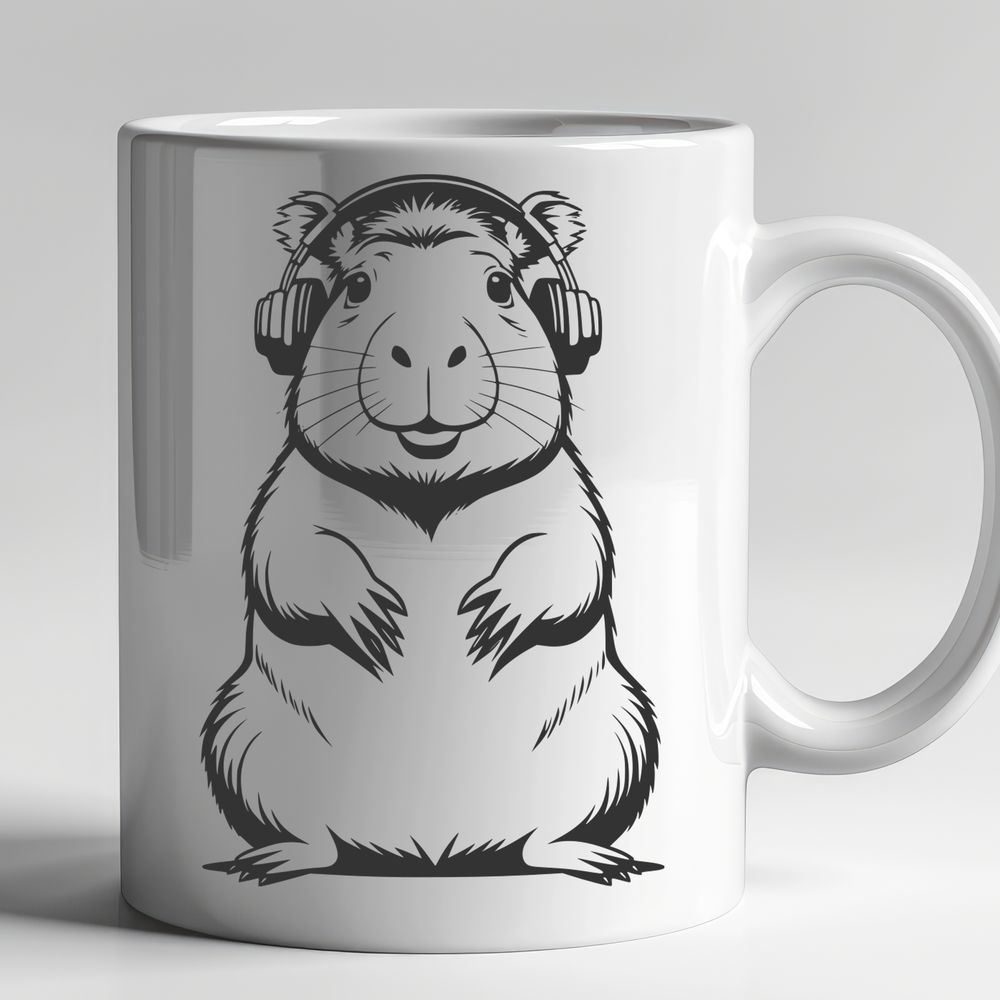 Rodent Vector Art Illustration A vector illustration of a South American rodent, the capybara.