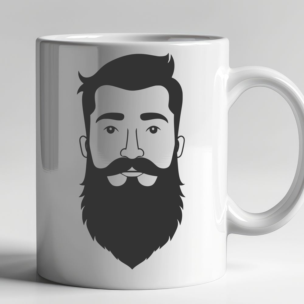 Free Downloadable Man Silhouette in Vector Format Illustration of a man with a beard in vector format.