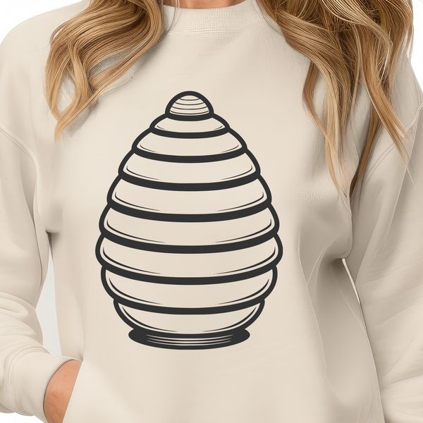 A beehive illustration in detailed vector art style A detailed illustration of a beehive, suitable for vector art and graphic design projects.