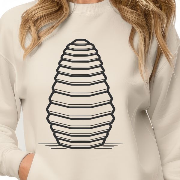 An illustration of a beehive, suitable for vector art design.